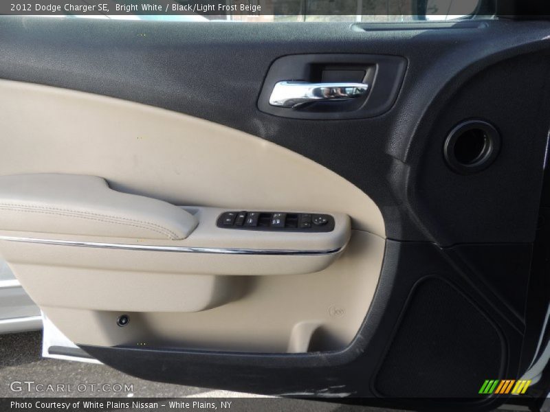 Bright White / Black/Light Frost Beige 2012 Dodge Charger SE