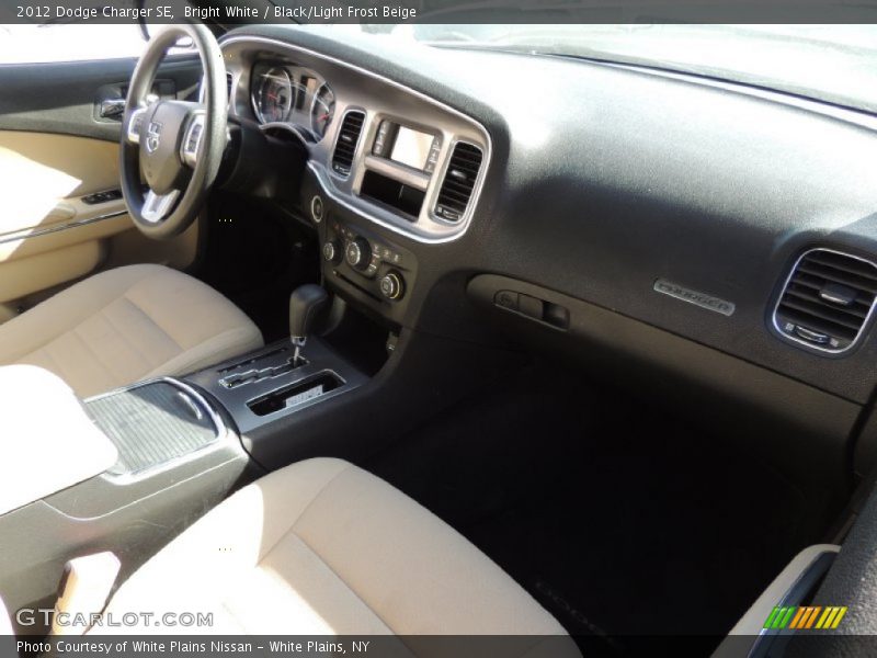 Bright White / Black/Light Frost Beige 2012 Dodge Charger SE