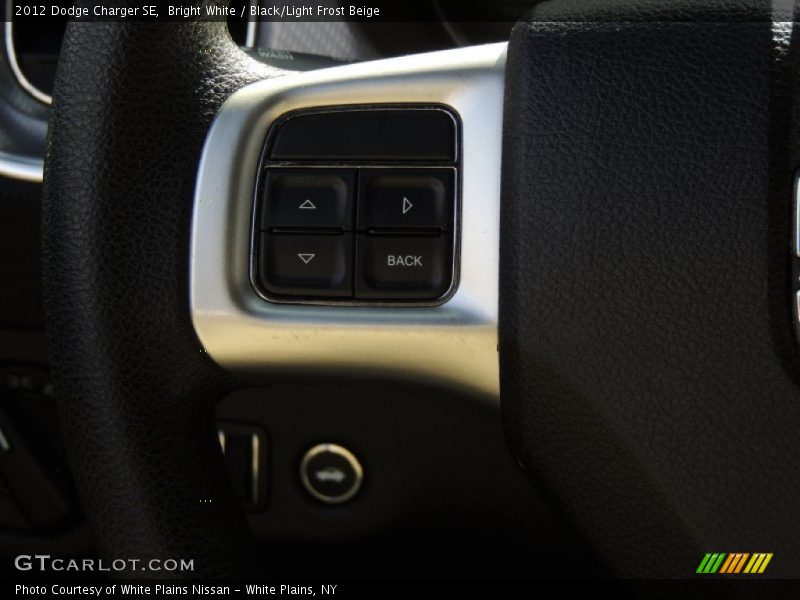 Bright White / Black/Light Frost Beige 2012 Dodge Charger SE