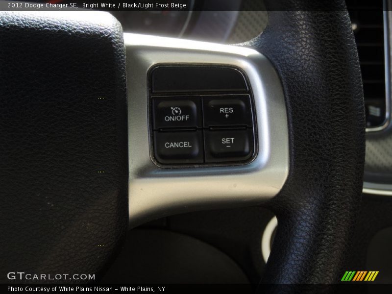 Bright White / Black/Light Frost Beige 2012 Dodge Charger SE