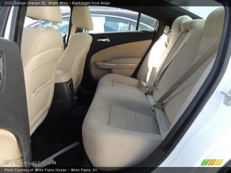 Bright White / Black/Light Frost Beige 2012 Dodge Charger SE