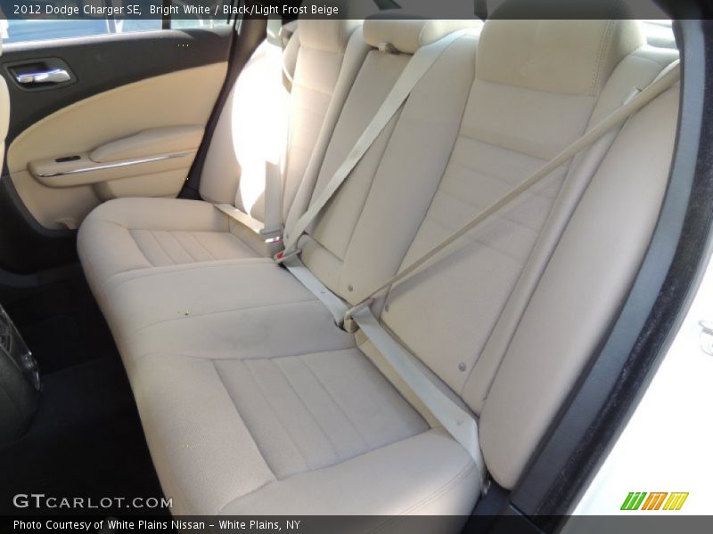 Bright White / Black/Light Frost Beige 2012 Dodge Charger SE