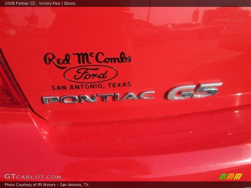 Victory Red / Ebony 2008 Pontiac G5