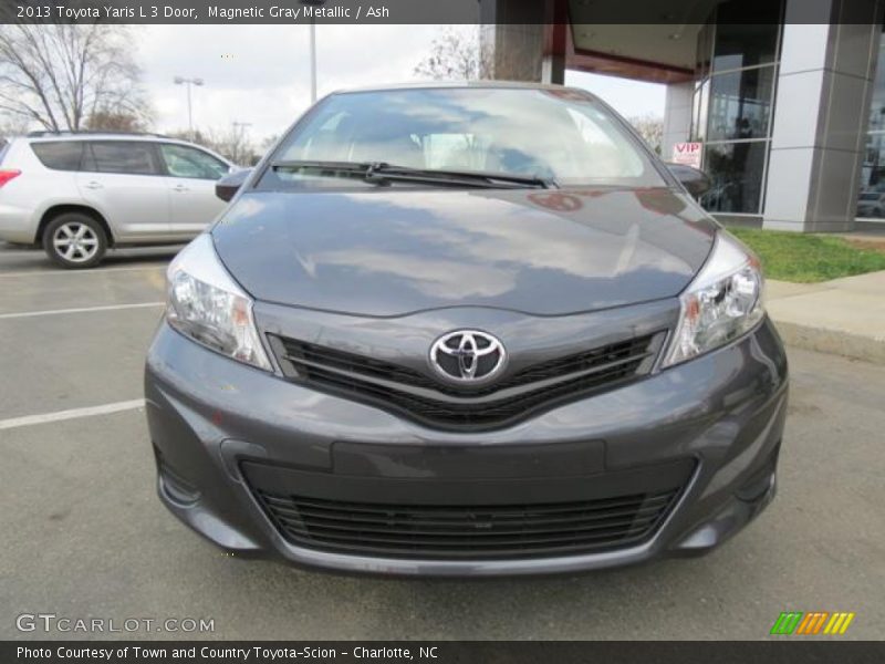 Magnetic Gray Metallic / Ash 2013 Toyota Yaris L 3 Door
