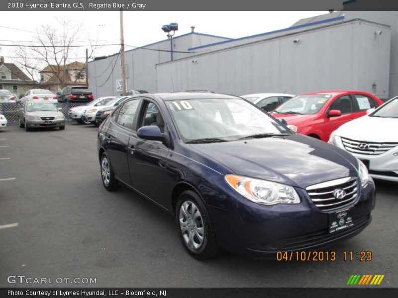 Regatta Blue / Gray 2010 Hyundai Elantra GLS