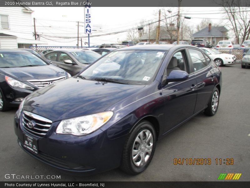 Regatta Blue / Gray 2010 Hyundai Elantra GLS