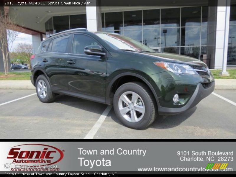 Spruce Green Mica / Ash 2013 Toyota RAV4 XLE