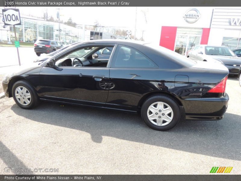 Nighthawk Black Pearl / Gray 2005 Honda Civic Value Package Coupe