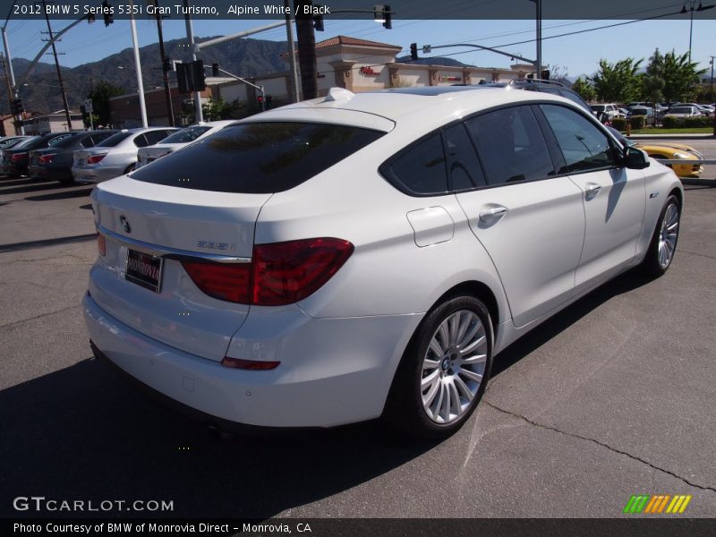 Alpine White / Black 2012 BMW 5 Series 535i Gran Turismo