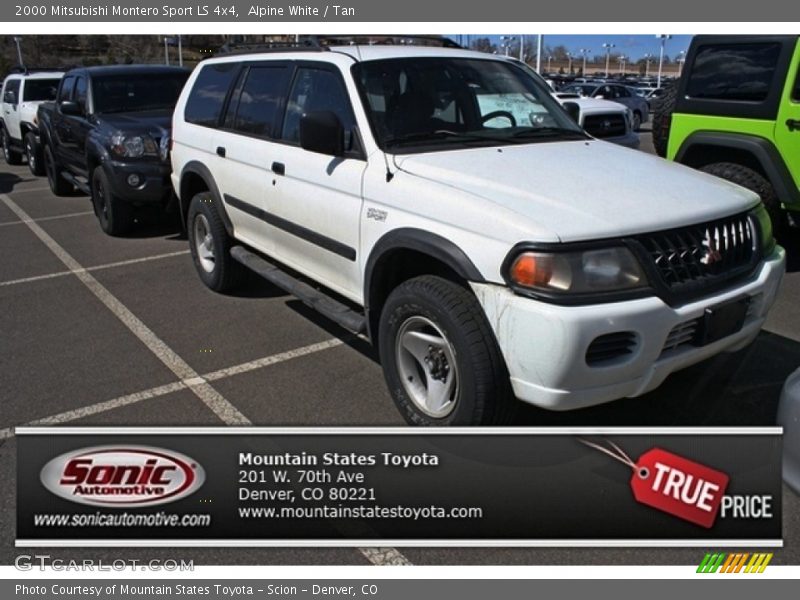 Alpine White / Tan 2000 Mitsubishi Montero Sport LS 4x4