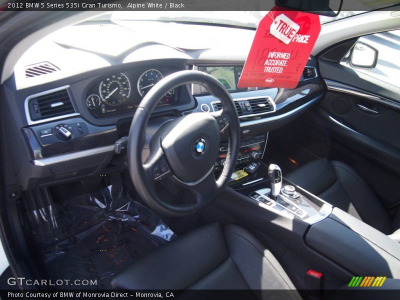 Alpine White / Black 2012 BMW 5 Series 535i Gran Turismo