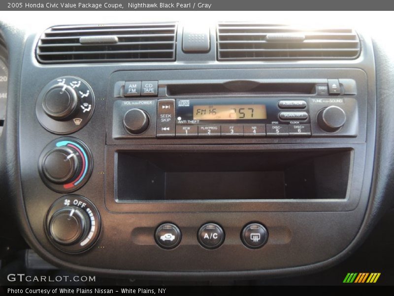 Nighthawk Black Pearl / Gray 2005 Honda Civic Value Package Coupe