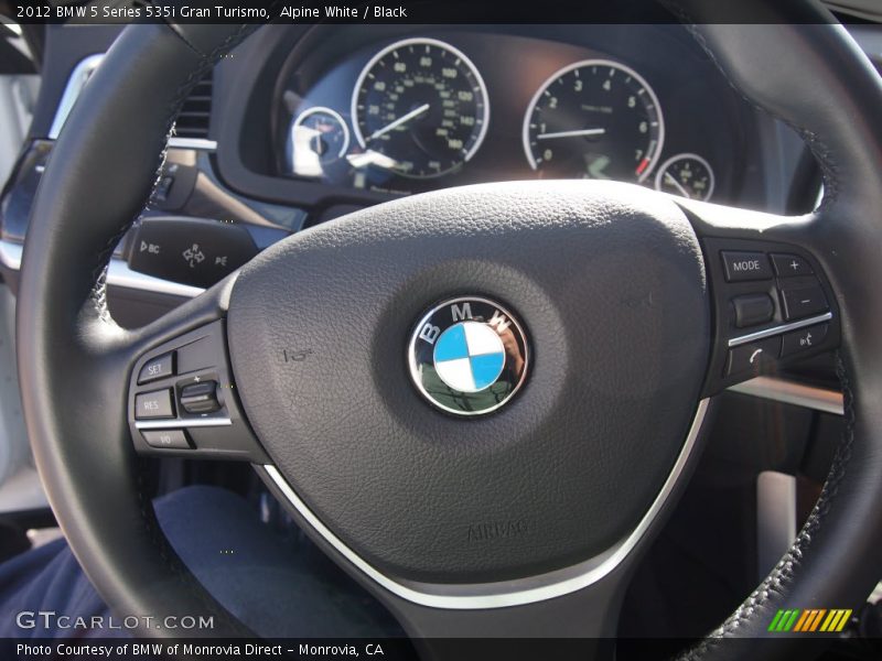 Alpine White / Black 2012 BMW 5 Series 535i Gran Turismo