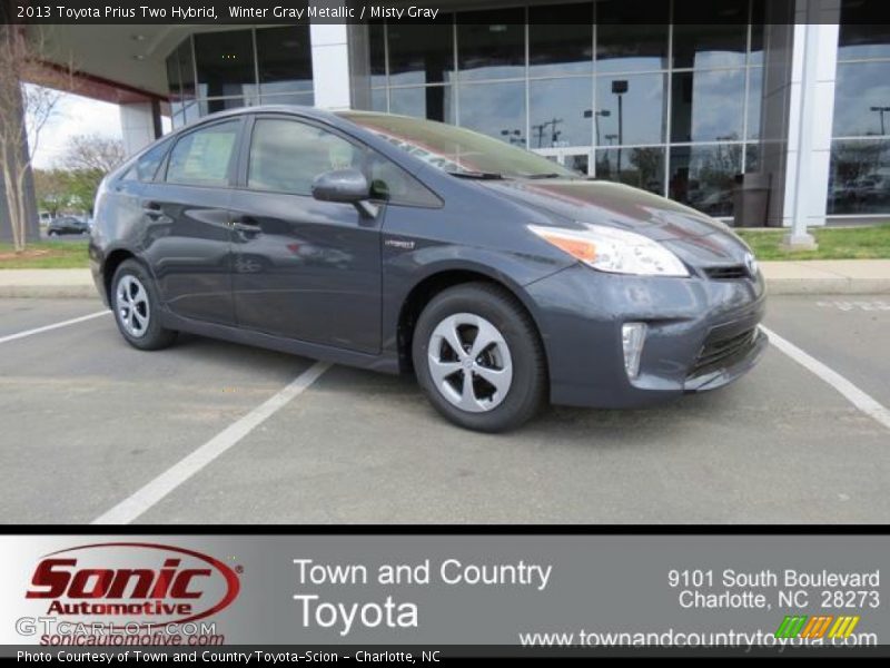 Winter Gray Metallic / Misty Gray 2013 Toyota Prius Two Hybrid