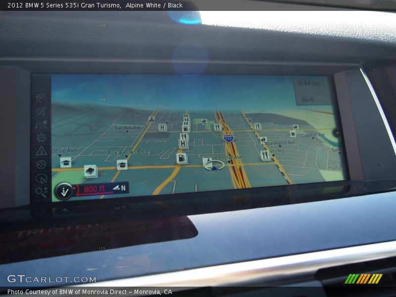 Alpine White / Black 2012 BMW 5 Series 535i Gran Turismo