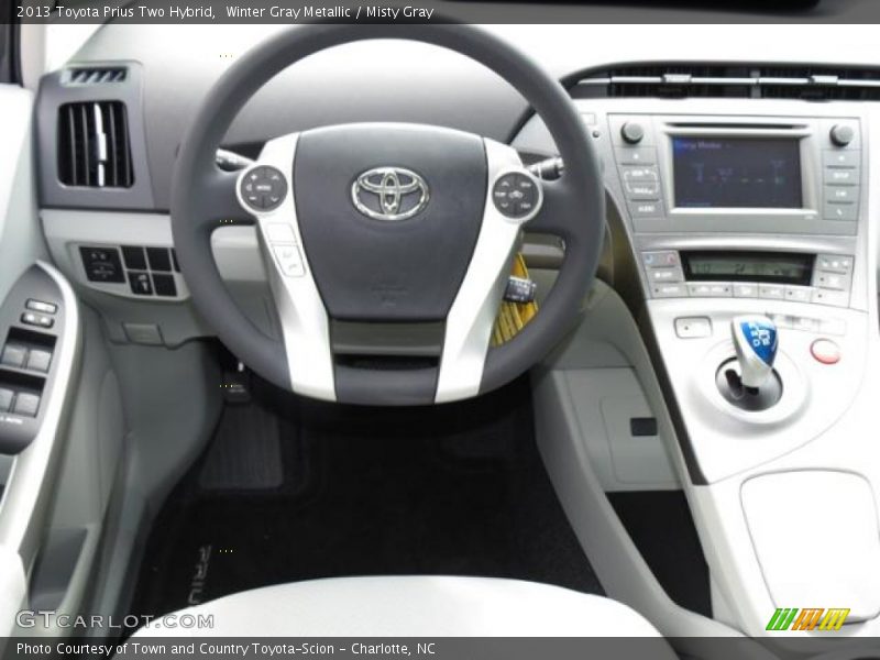 Winter Gray Metallic / Misty Gray 2013 Toyota Prius Two Hybrid
