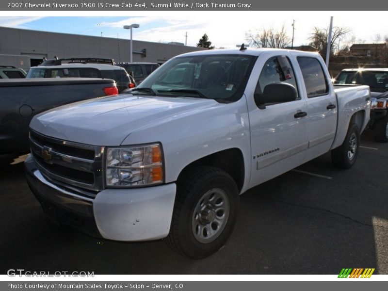 Summit White / Dark Titanium Gray 2007 Chevrolet Silverado 1500 LS Crew Cab 4x4