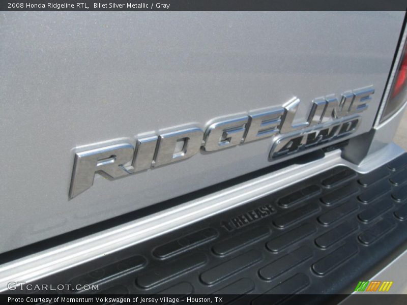 Billet Silver Metallic / Gray 2008 Honda Ridgeline RTL