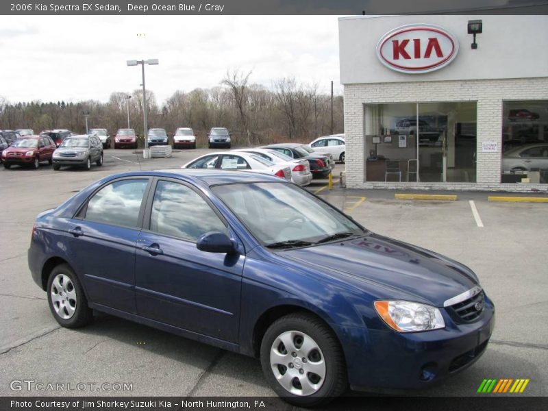 Deep Ocean Blue / Gray 2006 Kia Spectra EX Sedan