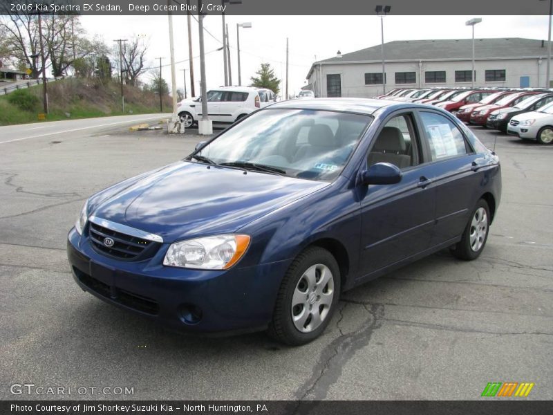 Deep Ocean Blue / Gray 2006 Kia Spectra EX Sedan