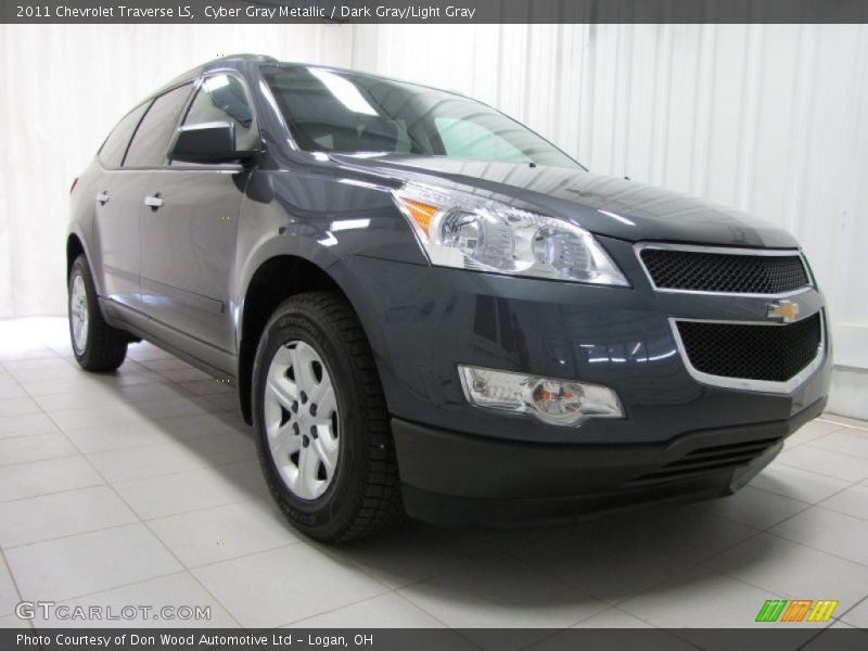 Cyber Gray Metallic / Dark Gray/Light Gray 2011 Chevrolet Traverse LS