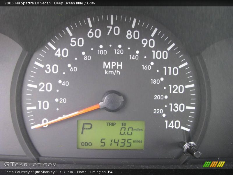 Deep Ocean Blue / Gray 2006 Kia Spectra EX Sedan