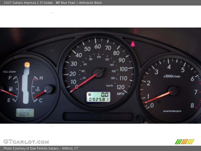WR Blue Pearl / Anthracite Black 2007 Subaru Impreza 2.5i Sedan