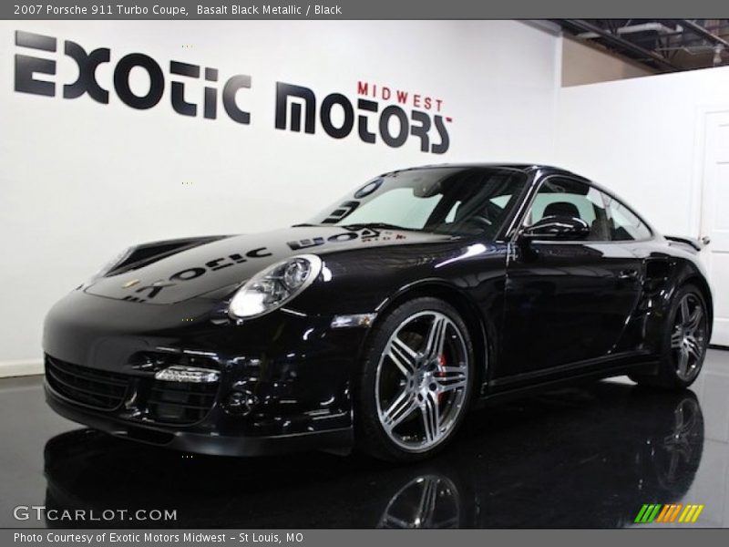 Basalt Black Metallic / Black 2007 Porsche 911 Turbo Coupe