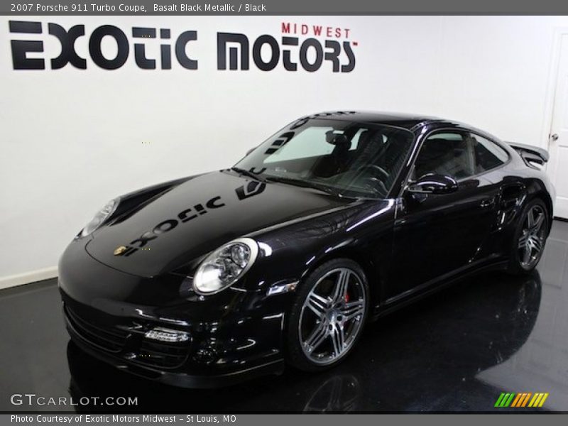 Basalt Black Metallic / Black 2007 Porsche 911 Turbo Coupe