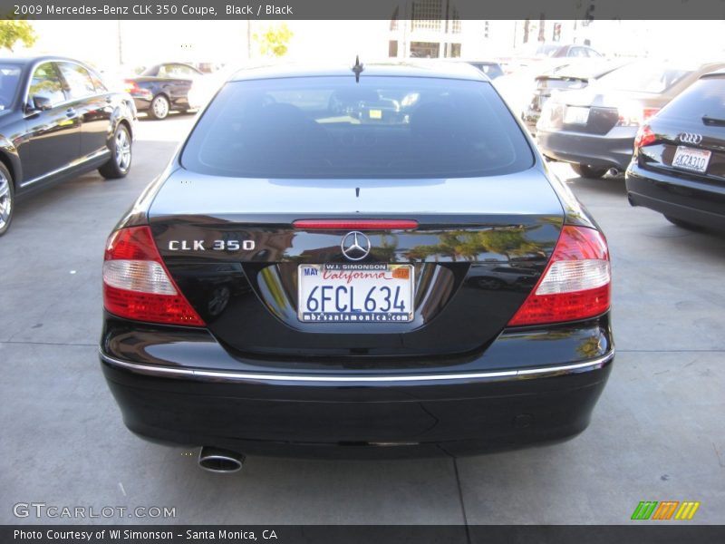 Black / Black 2009 Mercedes-Benz CLK 350 Coupe