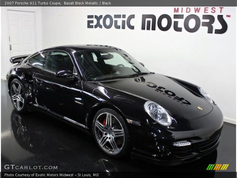 Basalt Black Metallic / Black 2007 Porsche 911 Turbo Coupe