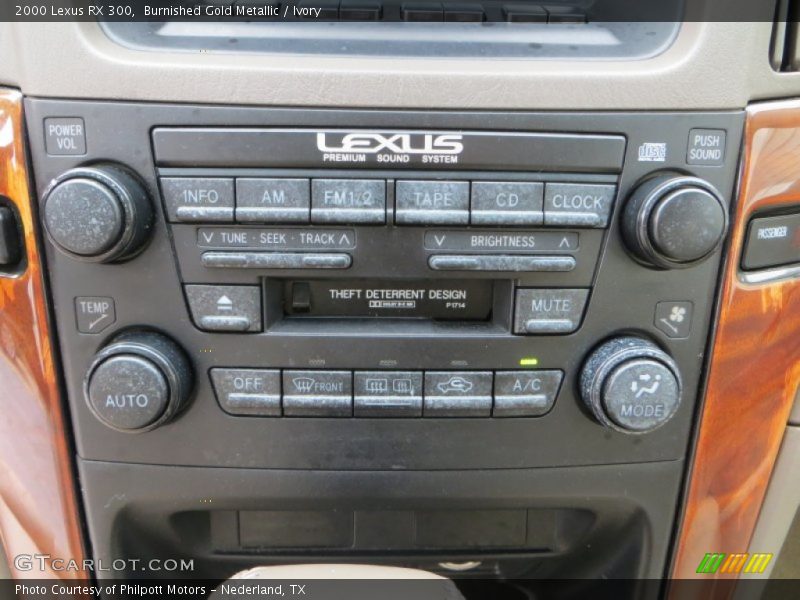 Burnished Gold Metallic / Ivory 2000 Lexus RX 300