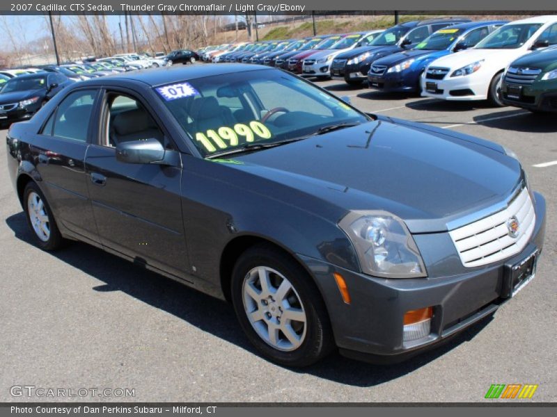 Thunder Gray Chromaflair / Light Gray/Ebony 2007 Cadillac CTS Sedan