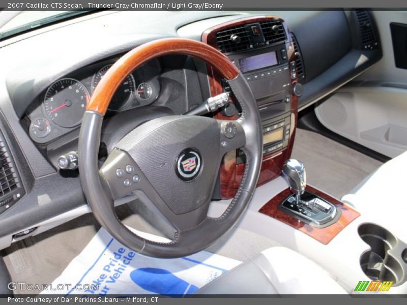 Thunder Gray Chromaflair / Light Gray/Ebony 2007 Cadillac CTS Sedan