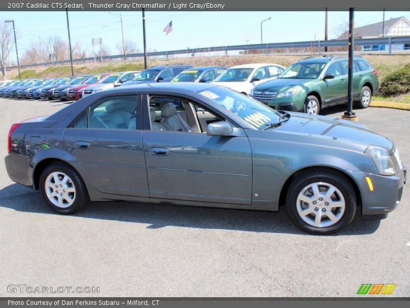 Thunder Gray Chromaflair / Light Gray/Ebony 2007 Cadillac CTS Sedan