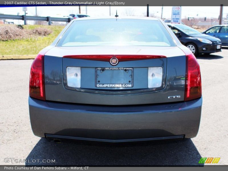 Thunder Gray Chromaflair / Light Gray/Ebony 2007 Cadillac CTS Sedan