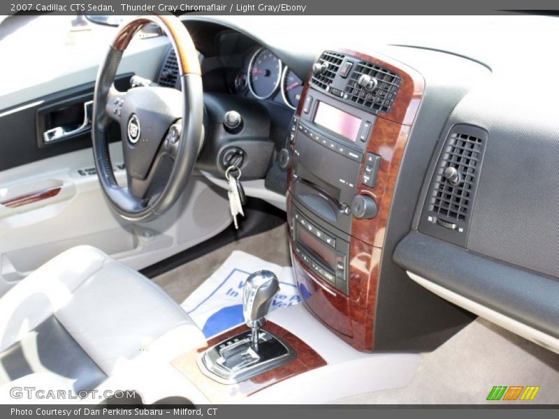 Thunder Gray Chromaflair / Light Gray/Ebony 2007 Cadillac CTS Sedan