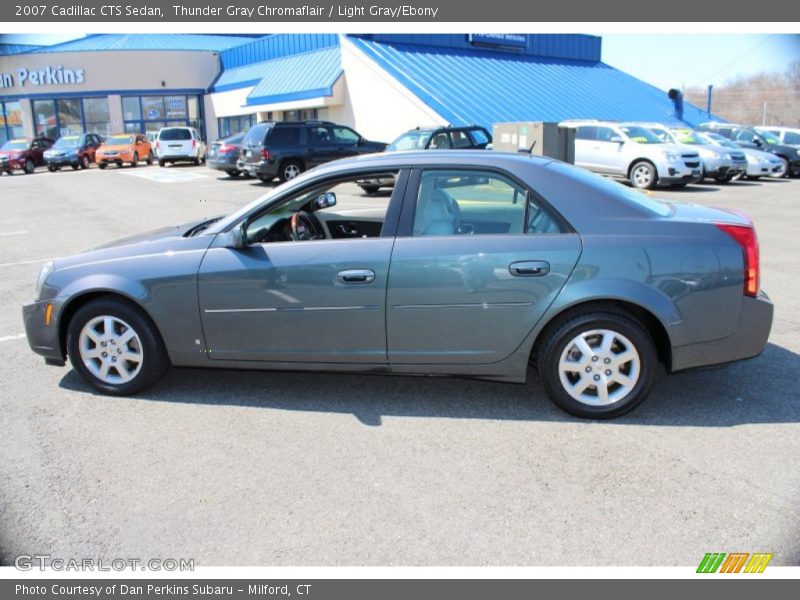 Thunder Gray Chromaflair / Light Gray/Ebony 2007 Cadillac CTS Sedan