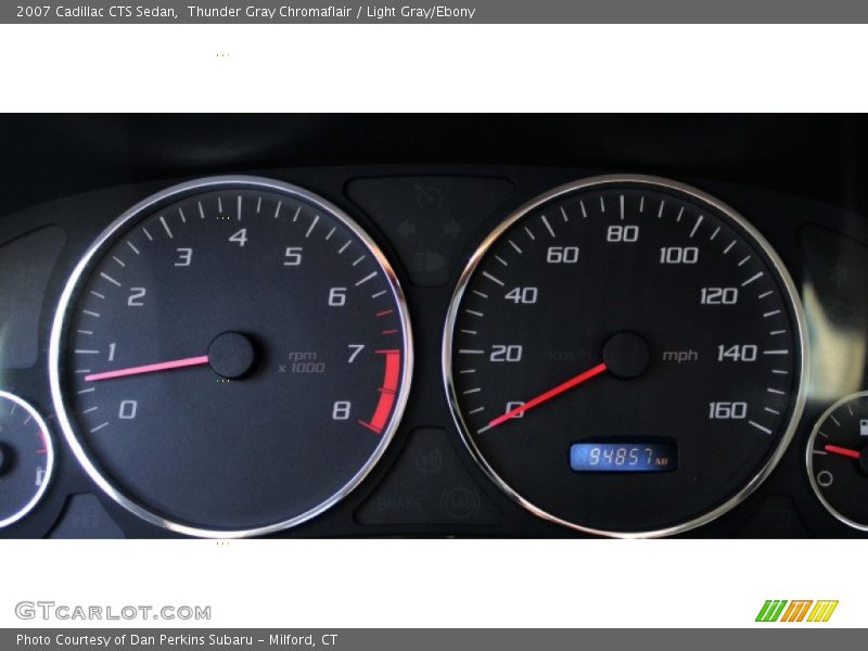 Thunder Gray Chromaflair / Light Gray/Ebony 2007 Cadillac CTS Sedan