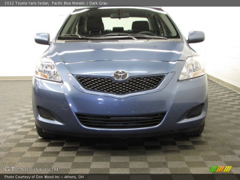 Pacific Blue Metallic / Dark Gray 2012 Toyota Yaris Sedan