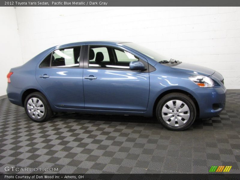 Pacific Blue Metallic / Dark Gray 2012 Toyota Yaris Sedan