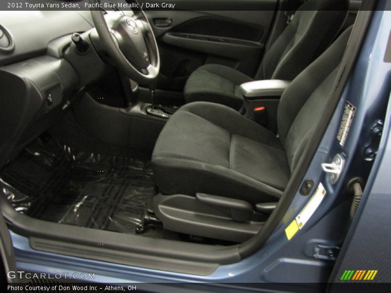 Pacific Blue Metallic / Dark Gray 2012 Toyota Yaris Sedan