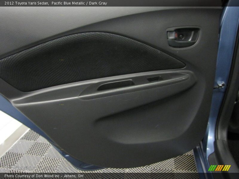 Pacific Blue Metallic / Dark Gray 2012 Toyota Yaris Sedan