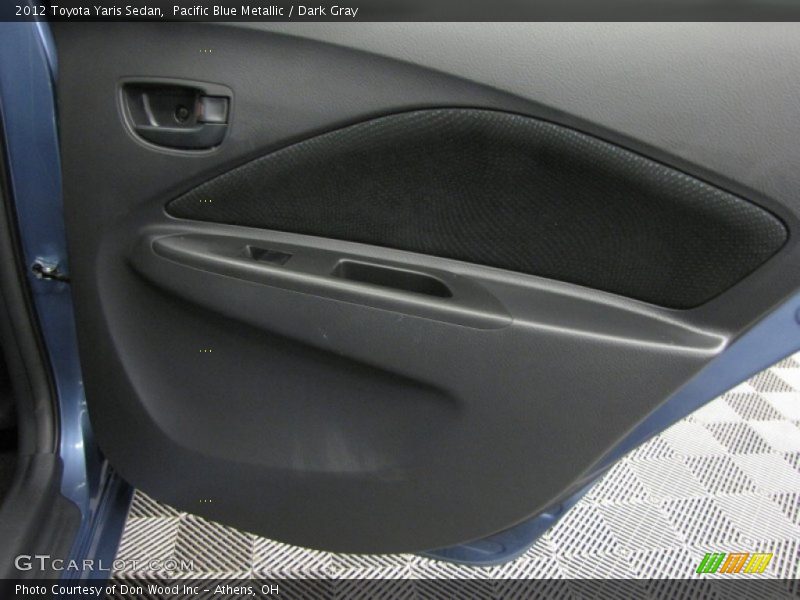 Pacific Blue Metallic / Dark Gray 2012 Toyota Yaris Sedan