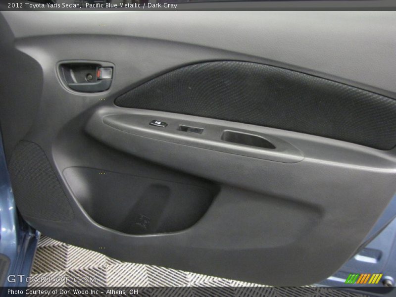 Pacific Blue Metallic / Dark Gray 2012 Toyota Yaris Sedan