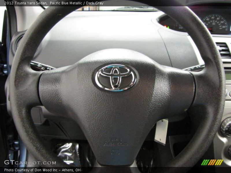 Pacific Blue Metallic / Dark Gray 2012 Toyota Yaris Sedan
