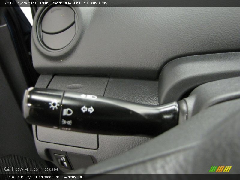 Pacific Blue Metallic / Dark Gray 2012 Toyota Yaris Sedan
