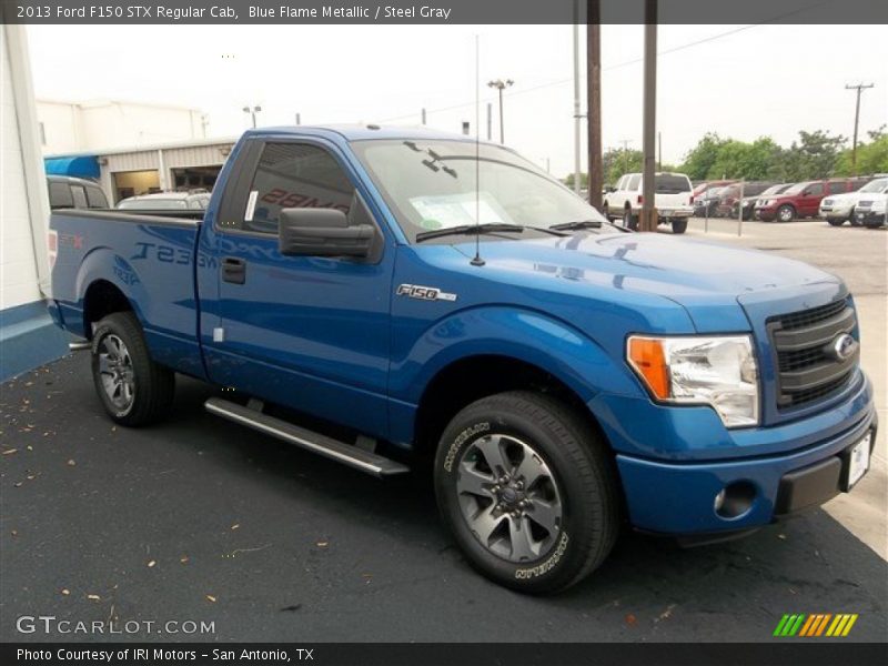 Blue Flame Metallic / Steel Gray 2013 Ford F150 STX Regular Cab