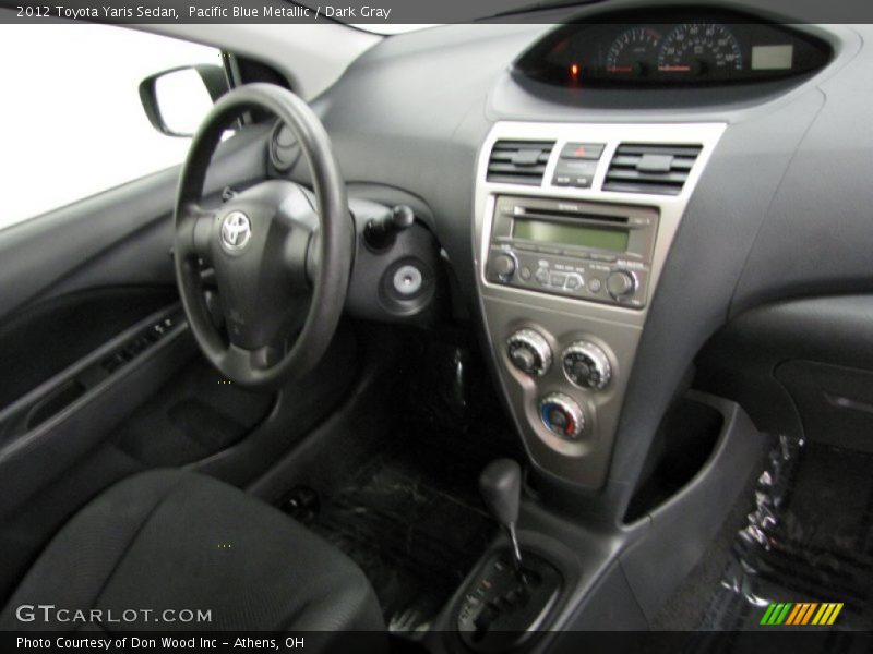 Pacific Blue Metallic / Dark Gray 2012 Toyota Yaris Sedan