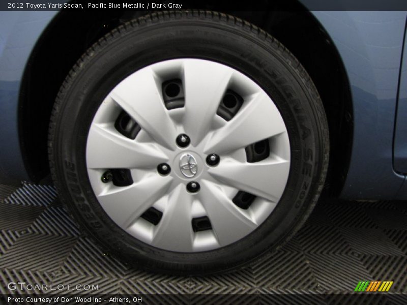 Pacific Blue Metallic / Dark Gray 2012 Toyota Yaris Sedan